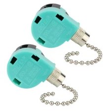 Ceiling Fan Switch 3 Speed 4 Wire Zing Ear ZE 268S6 Pull Chain Switch Control...