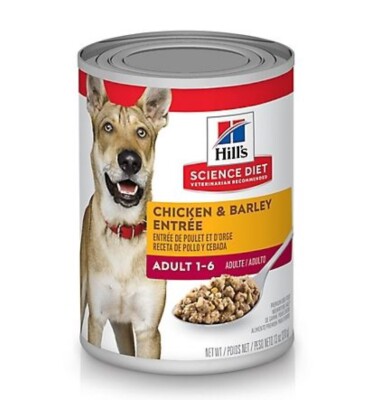 Hill's Science Diet Adult Chicken and Barley Chunks Wet Dog Food, Can, 13 