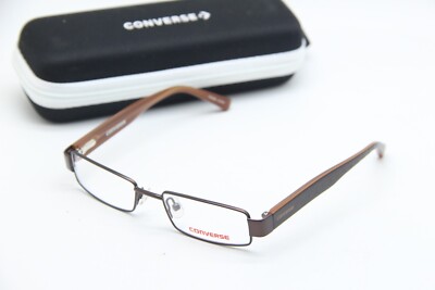 NEW CONVERSE WAIT FOR ME BROWN AUTHENTIC EYEGLASSES W/CASE 46-16