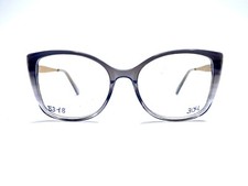 New Unbranded Grey Clear Ombre Cat Eye Eyeglasses Gold Temples 53 18 140