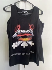 Ladies Metallica Master of Puppets Long Sleeve Cold Shoulder T-Shirt Size Medium