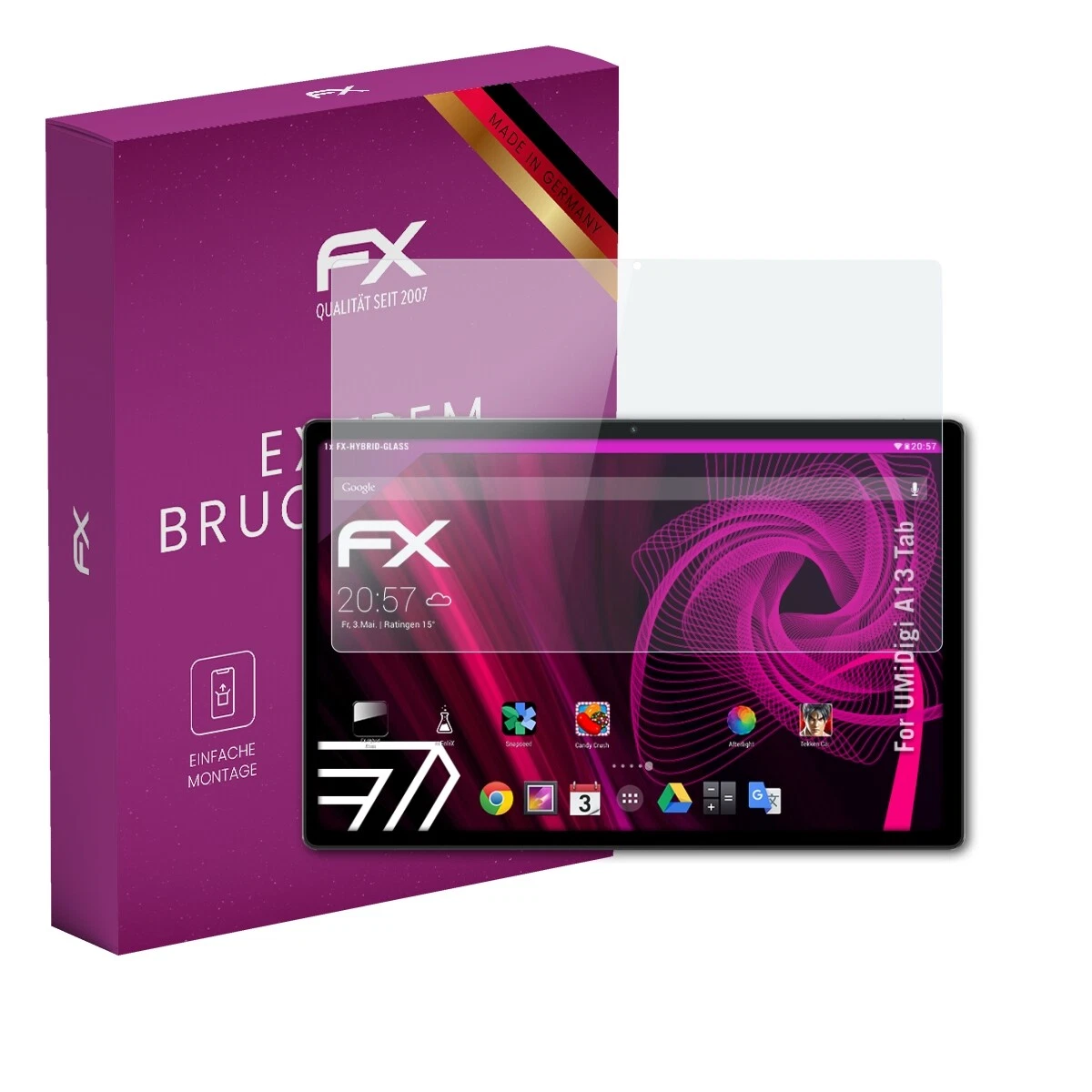 AtFoliX glass film for UMiDigi A13 tab screen protector 9H protective armor