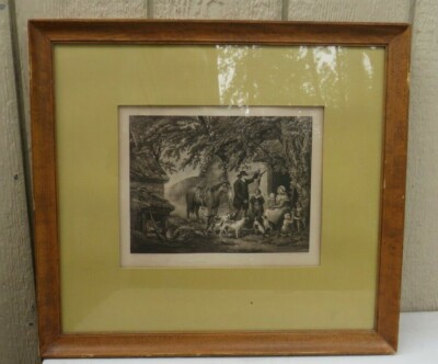 RARE FRAMED ETCHING OF MORLUND'S ''EVENING SPORTMAN RETURN'' BY CHARLES WITTMANN 