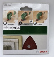 5X Bosch Delta SchleifbläTter 105Mm P80, Universal
