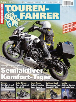 TF1608 + Triumph Tiger Explorer XCA + ZERO DSR + TOURENFAHRER 8/2016