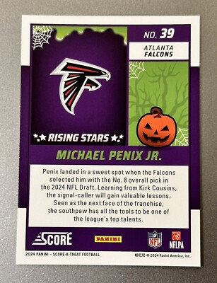 Michael Penix Jr. Rookie Card 2024 Score-A-Treat Rising Stars