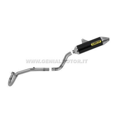 Komplett Auspuff Arrow Thunder Aluminium Schwarz Honda Crf 250 Rally 2017 > 2018