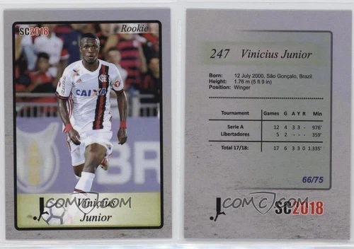 2017-18 SC2018 Vinicius Junior Rookie silver 66/75 Brazil Real Madrid Flamengo