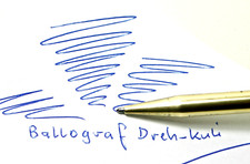 BALLOGRAF Kugelschreiber, superselten, Oberteil vergoldet, 70er Jahre.  (F27)