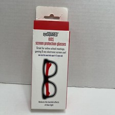 YOUNG BOYS/GIRLS EYESQUARED Screen Protection/Blue Light RED/Black FRAME- KIDs