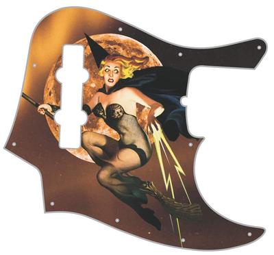 J Jazz Bass Schlagbrett Custom Fender Grafikgitarre Pick Guard Hexerei Mond