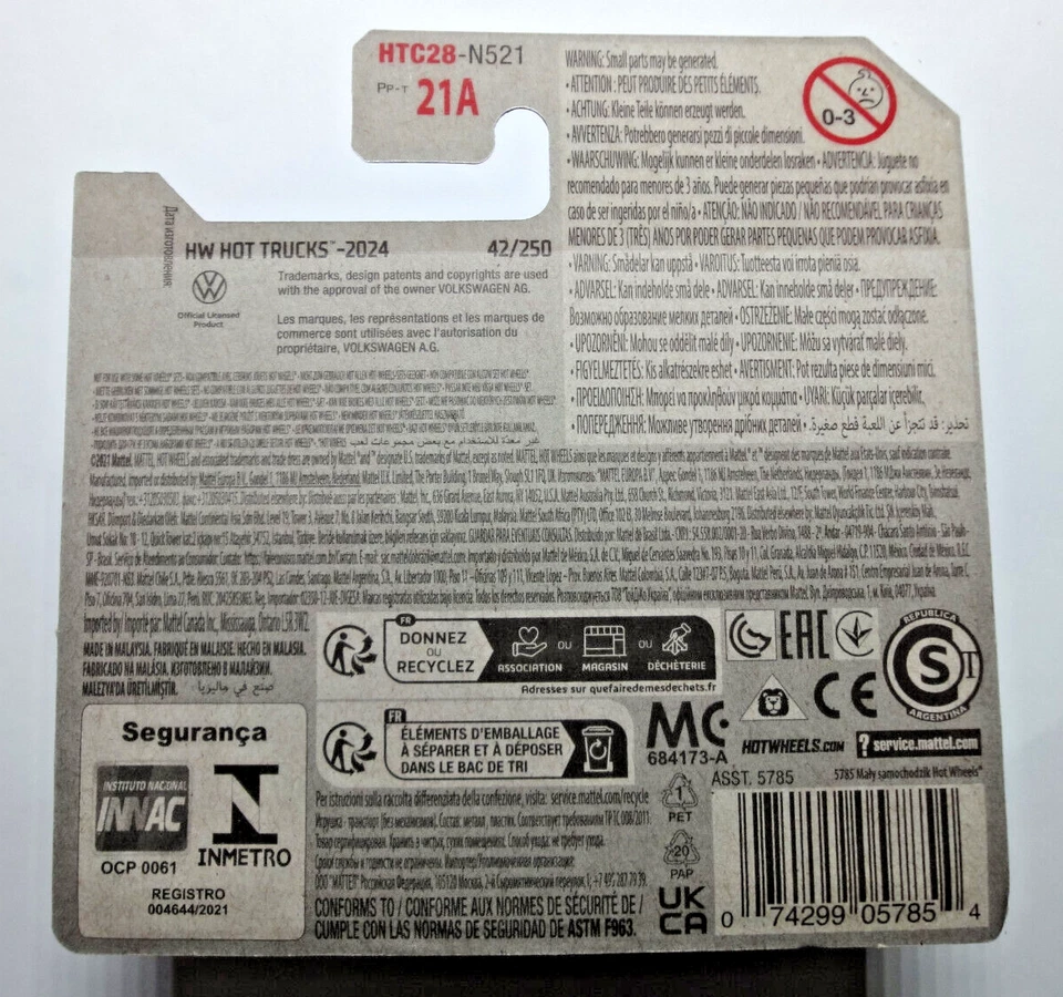 Hot Wheels - Volkswagen T2 Pickup - VW T2 Pritsche - HW Hot Trucks 2024 - HTC28 - Immagine 3 di 3