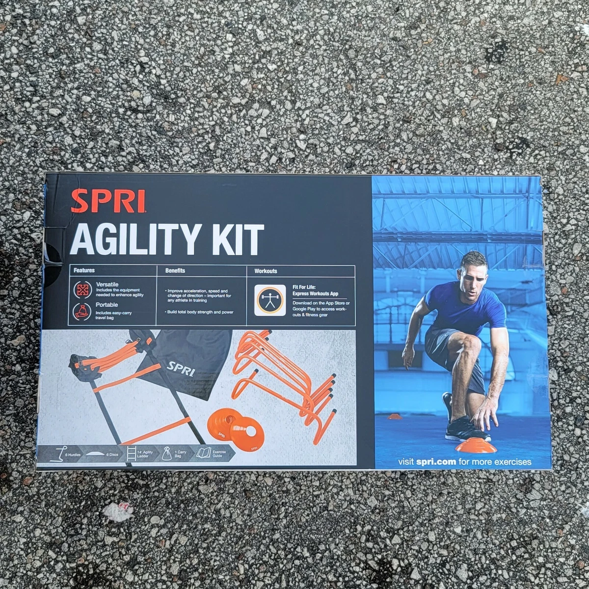 Spri Agility Kit 6 Discs 6 Hurdles 14 Agility Ladder Crossfit