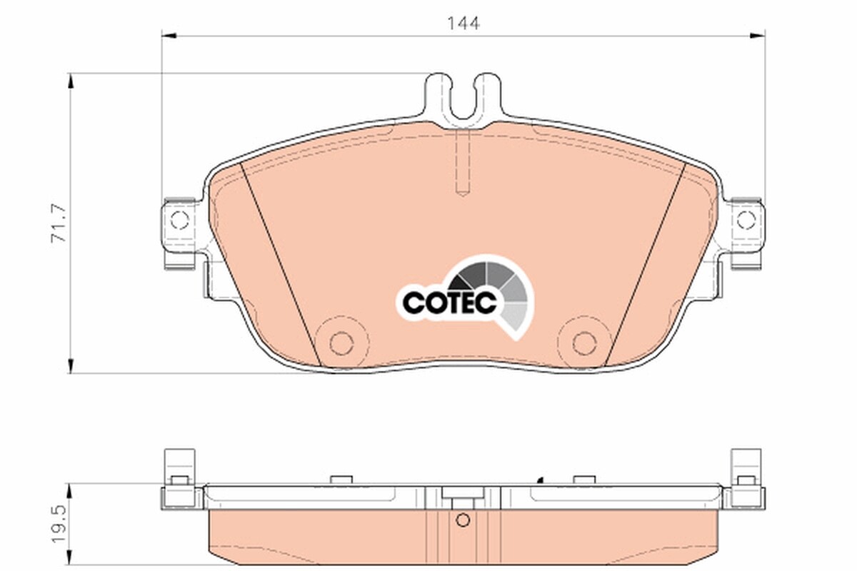 GDB1932 TRW Brake Pad Set, disc brake for MERCEDES-BENZ,MERCEDES-BENZ (BBDC)