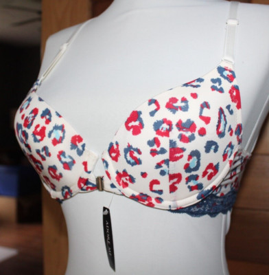 NWT Women's Juniors ADORE ME Racerback Push-up Bra Animal Print Size 32B