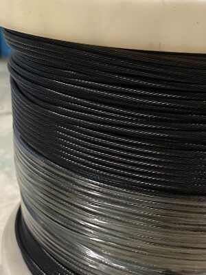 Black Oxide Stainless Steel T316L Cable Railing 1/8'' 1x19 New Stock