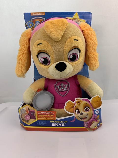 Paw Patrol Snuggle up Lights and Sounds Skye Doll Plush Toy Night Light 8e for sale online | eBay