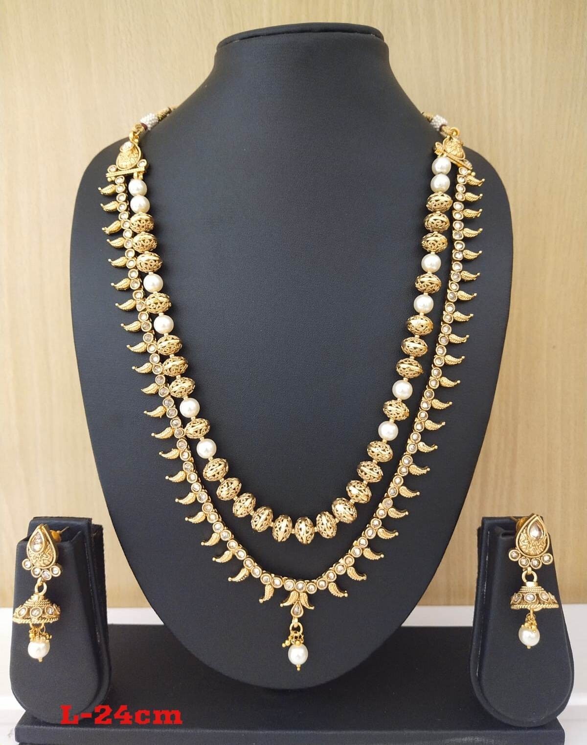 Día de la Madre Indio Fashion Jewelry Bollywood Chapado en Oro Tradicional Largo