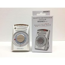 SEIKO  SQ60 W Quartz Metronome White JP Compact Size Dial Type Audio Equipment