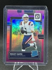 2022 Donruss Optic Bailey Zappe #229 Pink Prizm Rated Rookie Patriots