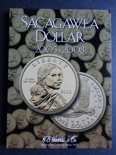Damaged He Harris Sacagawea Small Dollar No. 2, 2005-2008 Folder Album Book 2943