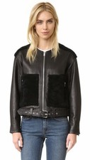 Iro Ever Shearling Leather Jacket Size F 38 Uk 10 Us 6 Seen On All Celebrities