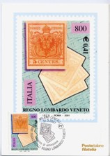 MILANO Regno Lombardo Veneto ANNULLO francobollo dedicato RARA Brescia Venezia