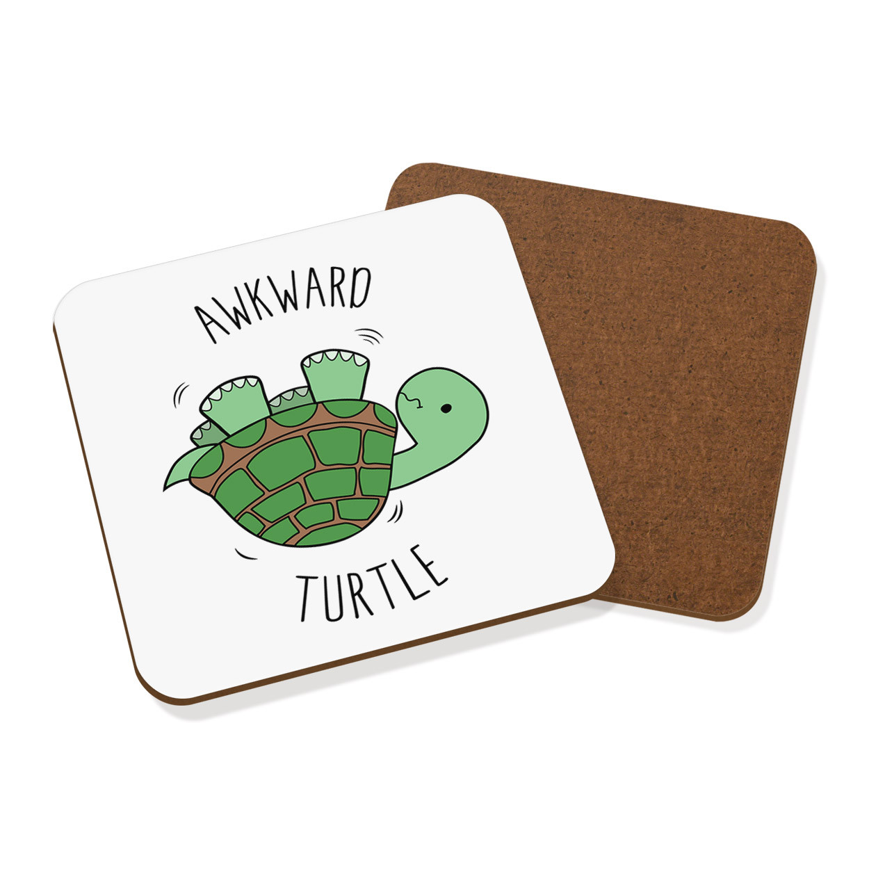 Awkward Turtle Coaster Drinks Mat - Funny