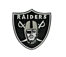 Las Vegas Raiders Shield NFL Embroidered 2.5in Iron / Sew-On Patch