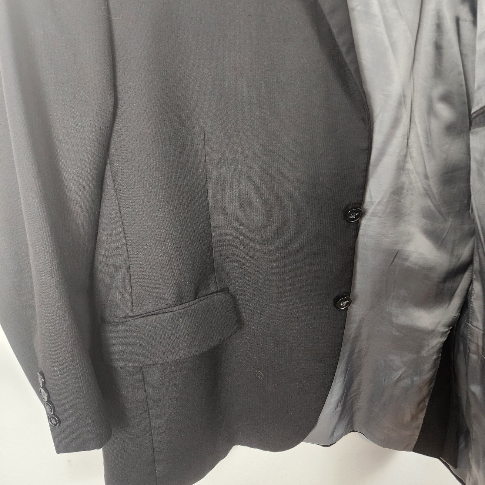 Peter Millar Two Button Solid Black Blazer Men's … - image 6