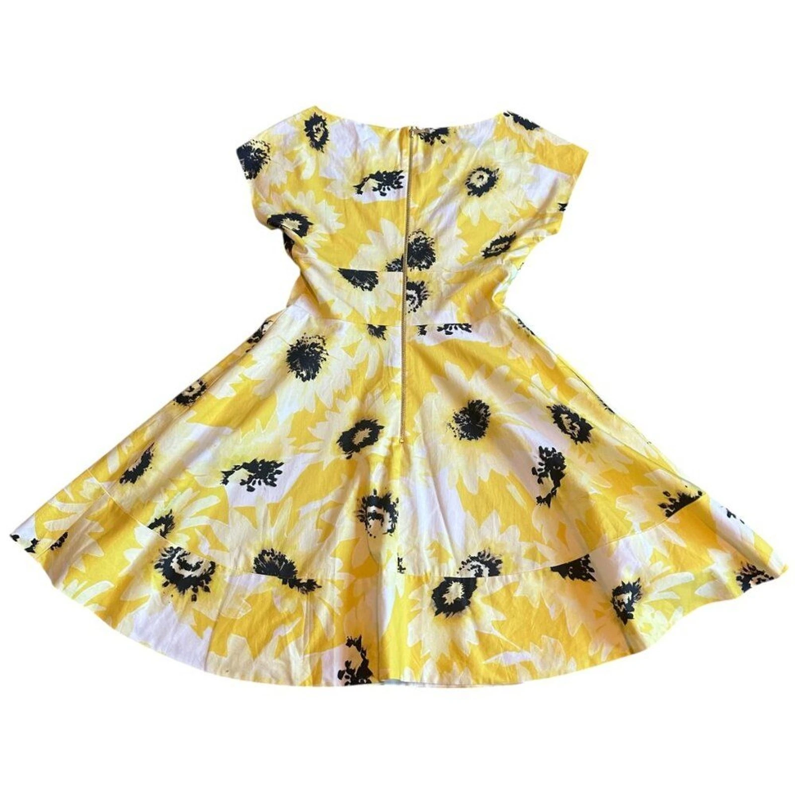 Abito Kate Spade Sunny Daisy Fiorella linea A manica corta cotone taglia 6 donna