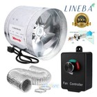 4" 6" 8" Booster Fan Inline Blower Fan & Dusting Hose & Fan Speed Controller NEW