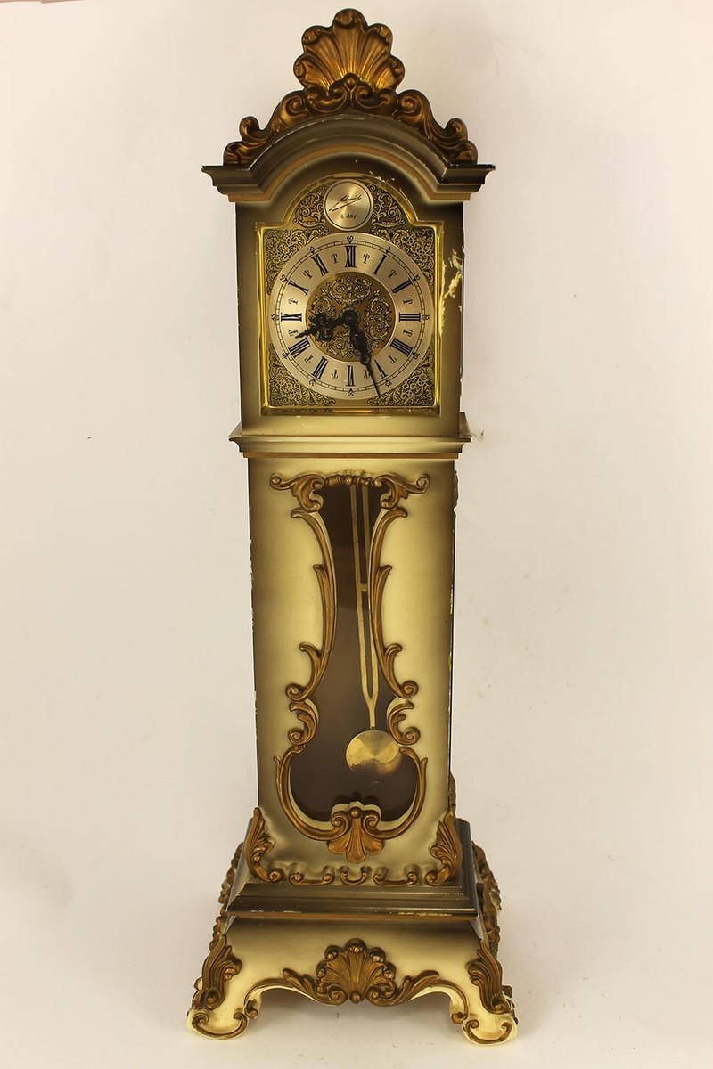 置時計、陶器製、MADE　IN　SPAIN Vtg Schatz & Sohne Minimare Wind Up Clock 8 Day 7 Jewel