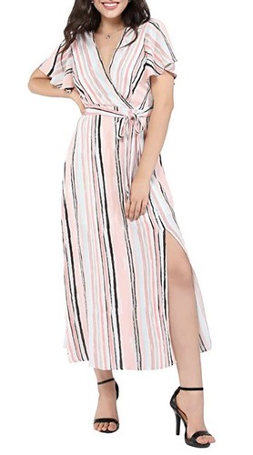 NWT Azalosie Wrap Maxi Dress Short 