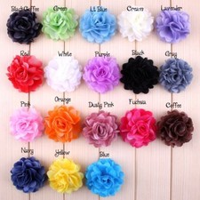 120pcs 2.1" Artificial Chic Fabric Flowers For Kids Headbands