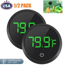 2× Aquarium Digital Thermometer LED Fish Tank Temperature Gauge Touch Screen US