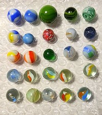 Vintage Marbles Mixed Lot of 25  36 