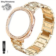 Rhinestone Bling Band  PC Protective Case For Samsung Galaxy Watch 8 44mm 40mm