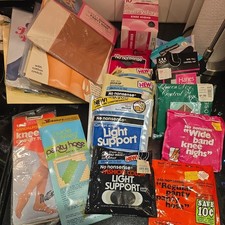 Vintage 21 Pair Women's Hosiery Pantyhose Stockings Nice Brands Styles Colors