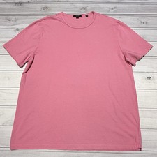 VINCE T-Shirt Mens XL Pink Crew Neck Short Sleeve 100% Cotton Made in USA