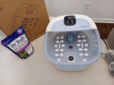 ESARORA Foot Spa Bath Massager with Heat and Bubbles Ergonomic Massage Rollers