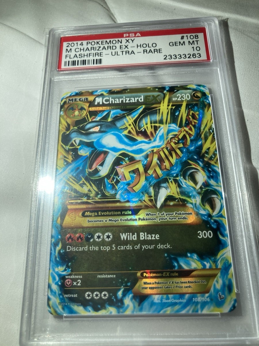 M Charizard EX (X) (Secret) 108/106 X&Y Flashfire PSA Gem-Mint 10