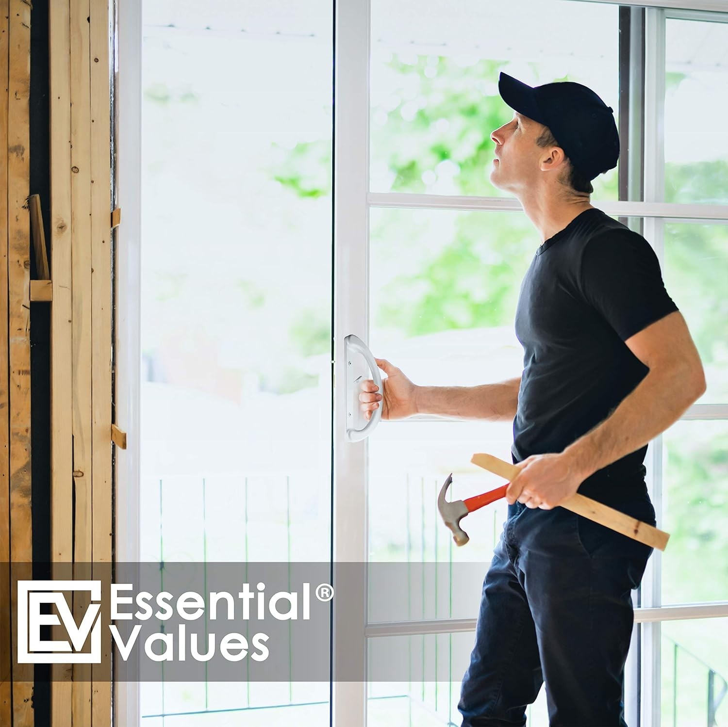 White Diecast Patio Door Handle & Lock Set - Easy Install & Reversible Fit