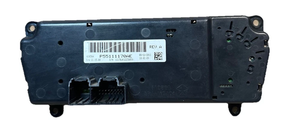 2011-2013 JEEP WRANGLER HEATER A/C CLIMATE TEMPERATURE CONTROL P55111170AE 2012 - Image 4 of 4