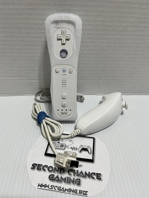 GENUINE Nintendo Wii Controller Motion Plus White Wiimote w/ Nunchuck - Tested