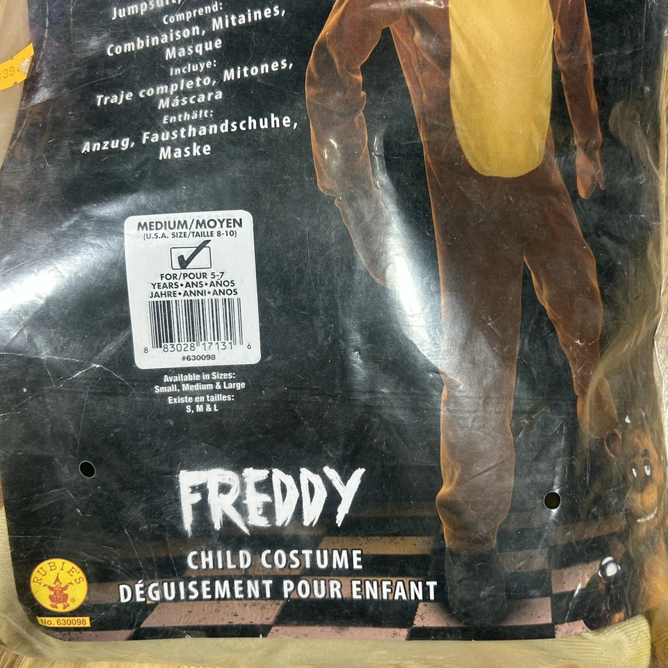 Disfraz Freddy's Five Nights Niño Mediano 8-10 Freddy's Freddy Viene con Máscara Foto 3 de 4