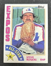 1984 Topps Steve Rogers NL All-Star Baseball Card #394 Expos Pitcher VG O/C