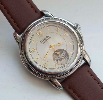 ビオラ Citizen Automatic Open Heart 8228 Silver Dial | eBay