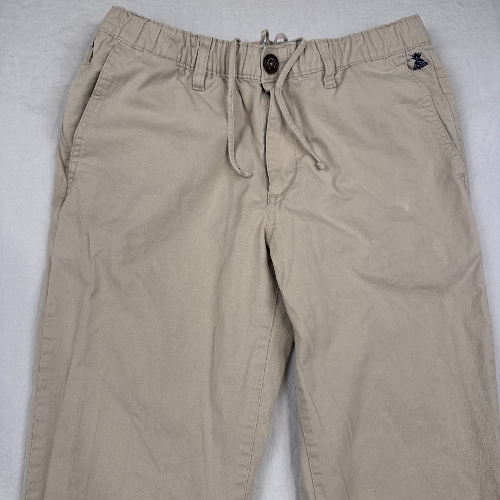 Chubbies Everywear Pants Mens Small Khaki Tan Stretch Elastic Waist Trousers
