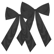 xieketn 2 Pack Black Big Bow Wall Decor, Giant Bow Backdrop Preppy Room black